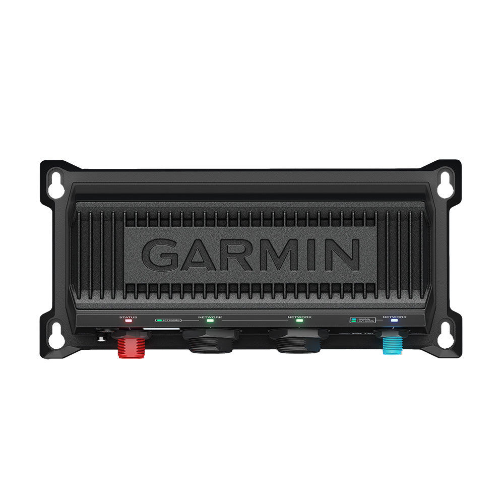 Garmin marine network switch with status and network ports for boat audio systems