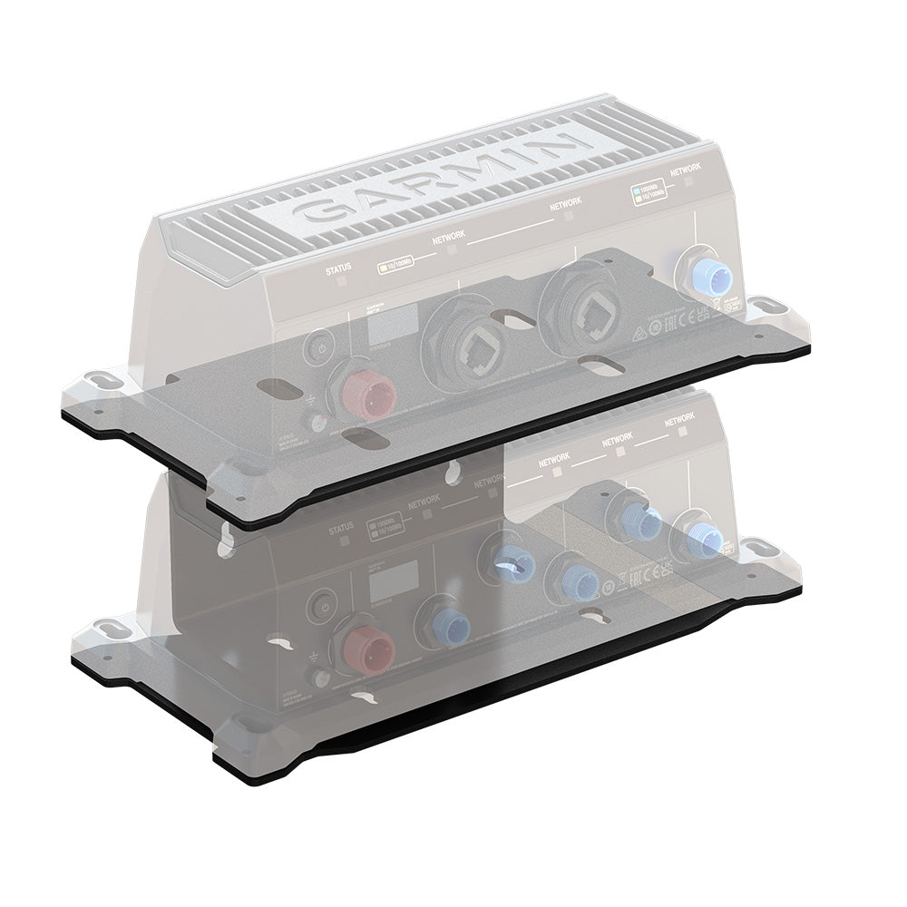 Garmin marine network device with status indicators and network ports for boat audio systems