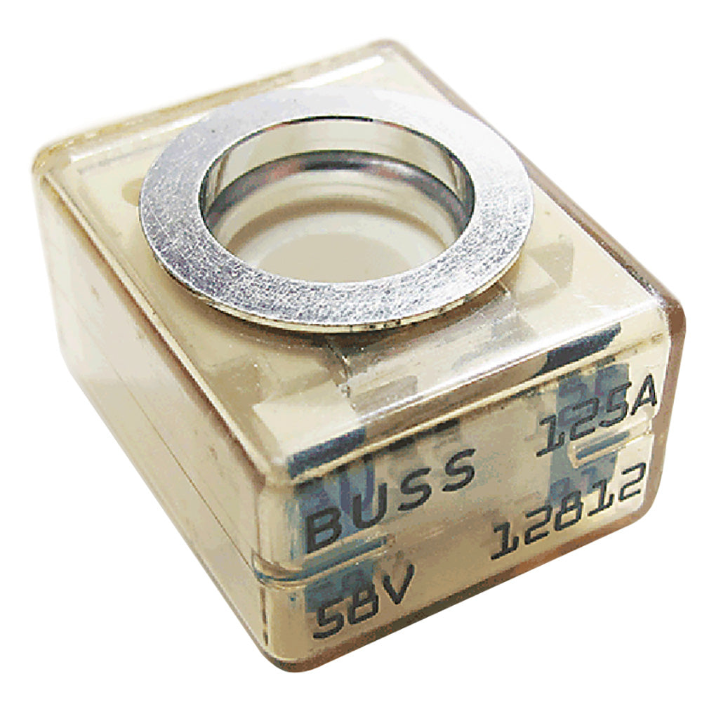 125A 58V BUSS fuse for automotive audio systems, high-current protection component