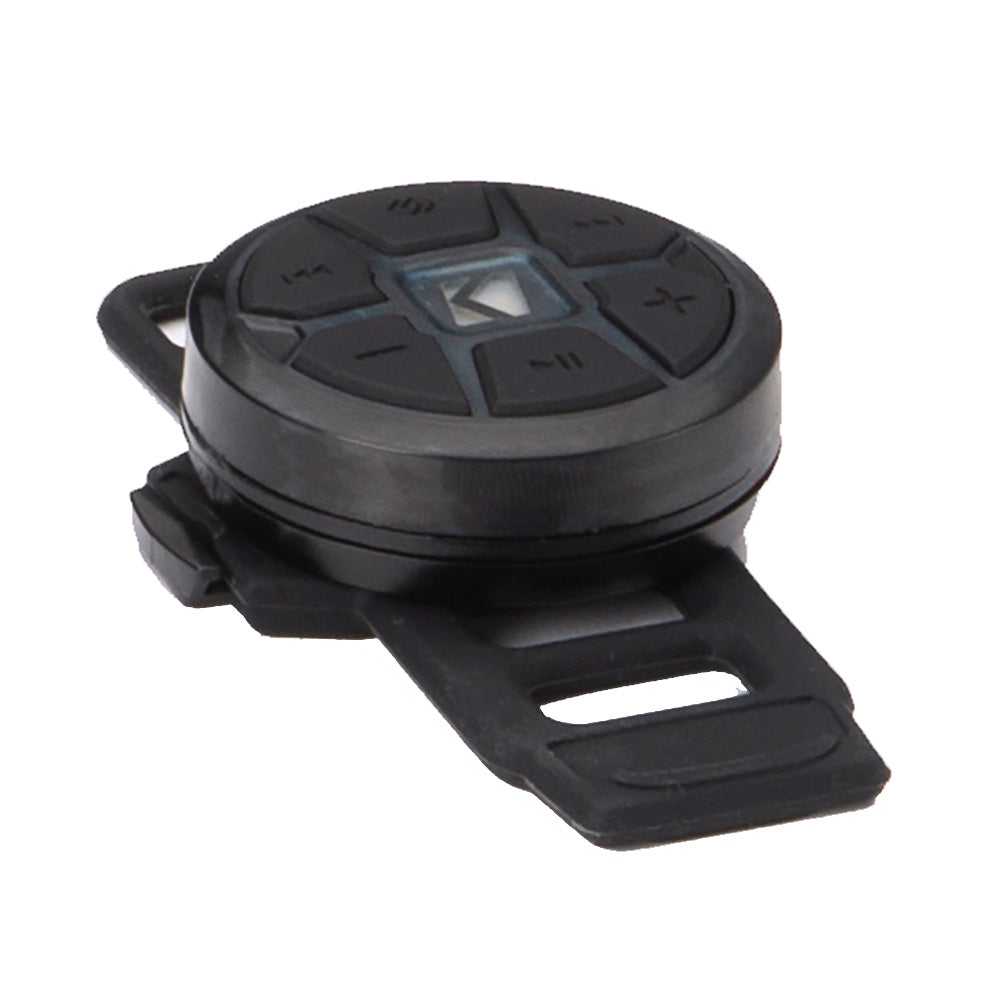 Black car audio remote control with volume and track buttons for Alpine or JL Audio systems