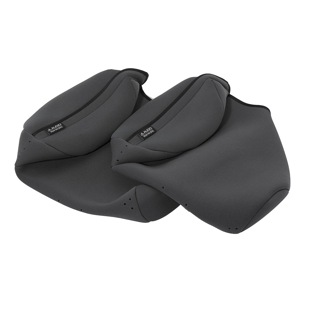 JL Audio premium car audio speaker pods, black neoprene design for custom installation