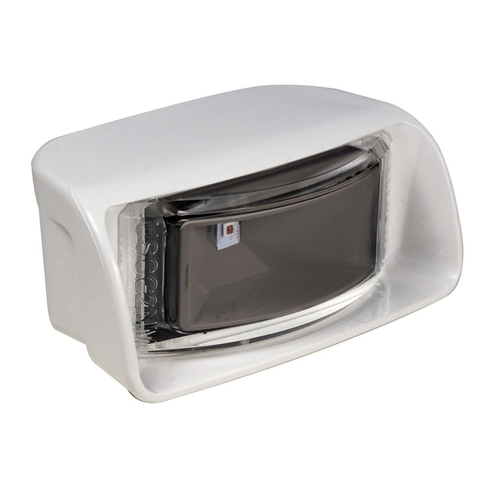 White marine LED navigation light with clear lens for boat safety and visibility