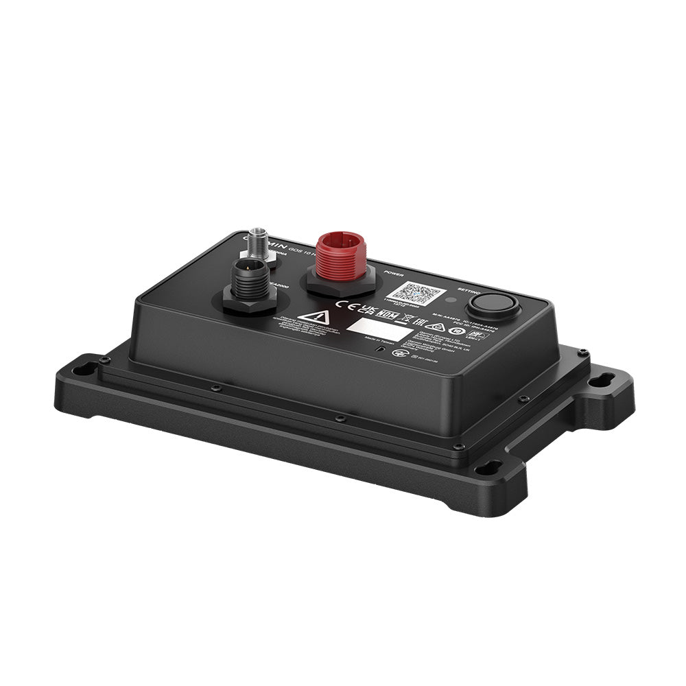 Black car audio amplifier with red power terminal, for JL Audio or Alpine installations