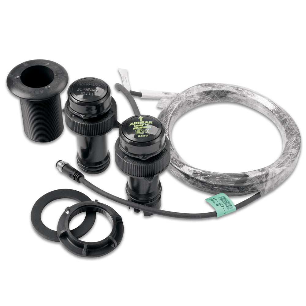 AirMar Smart Transducer Kit with cables and mounting hardware for marine electronics installation
