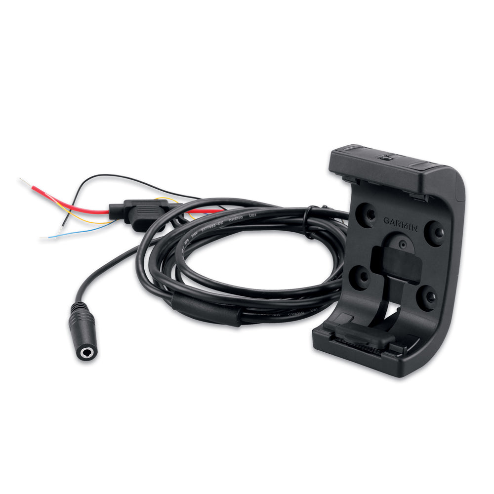 Garmin marine mount with wiring harness for boat electronics installation