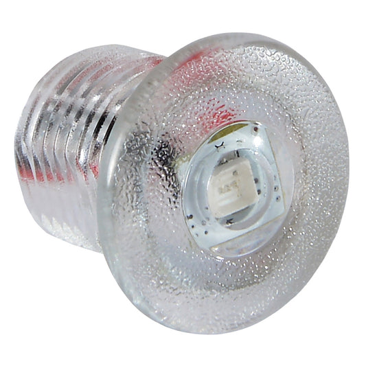Clear LED bulb with textured glass and visible chip, ideal for auto or home lighting installations