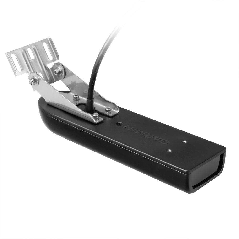 Garmin marine transducer with mounting bracket for boat depth and fish finder systems