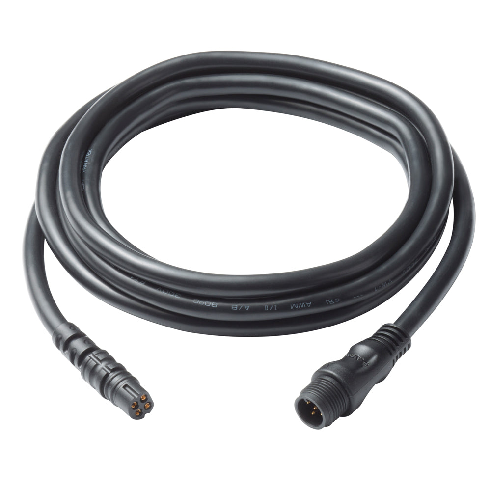 Black 4-pin audio cable with connectors for car audio installation