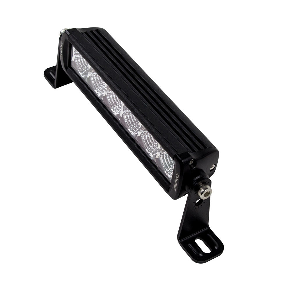Black LED light bar with mounting brackets for off-road or automotive use