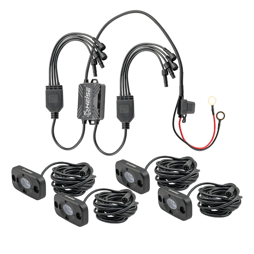 Heise LED pod lights with wiring harness for auto lighting installation