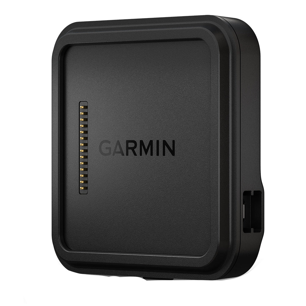 Garmin black electronic module with gold contacts, auto audio installation component