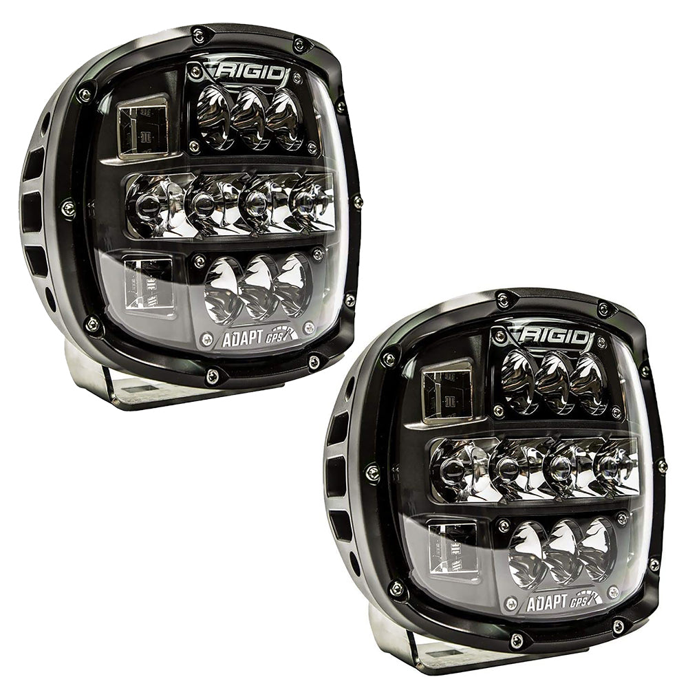 Rigid Adapt GPS LED off-road lights for vehicle illumination and styling