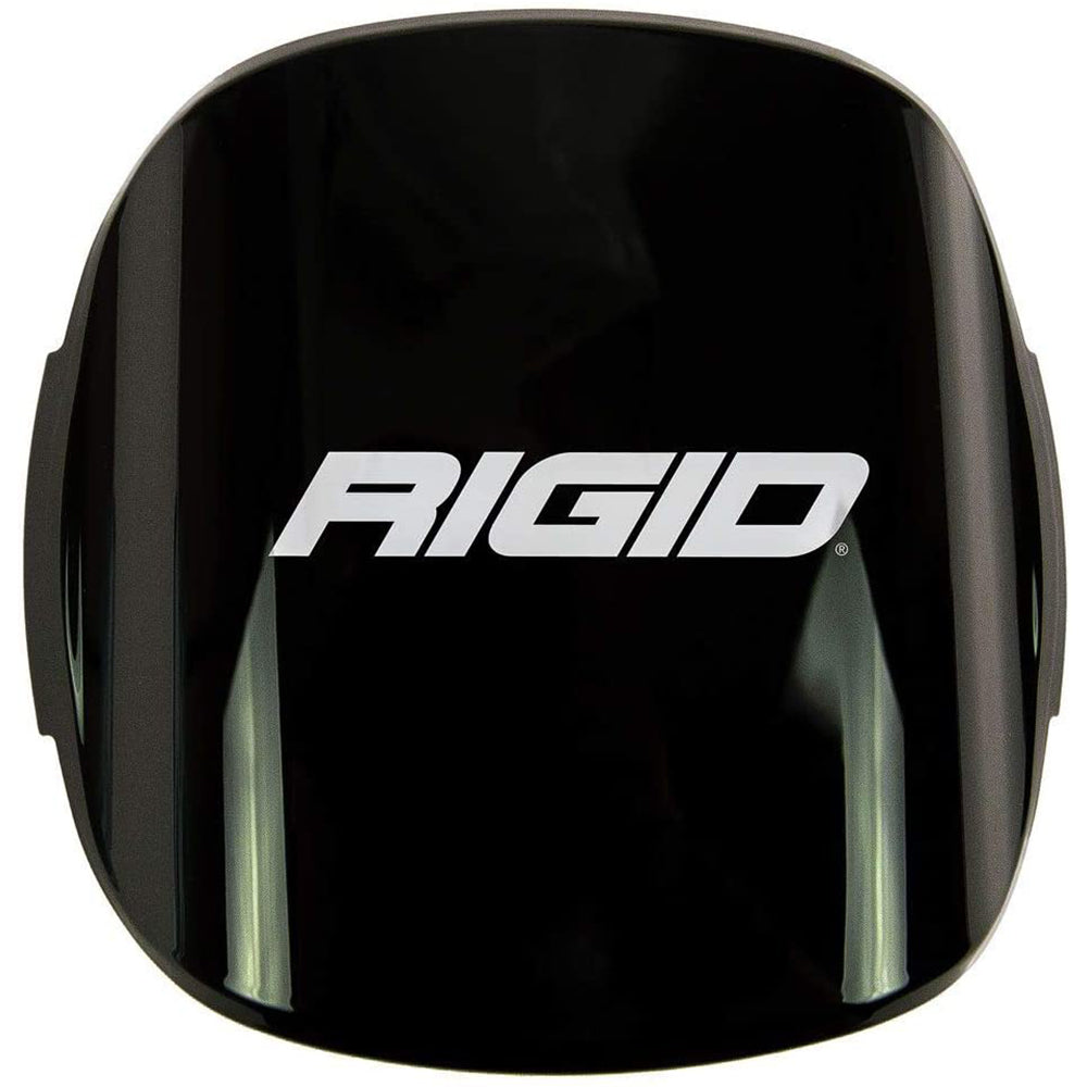 Rigid Industries black LED light cover with white logo, durable off-road lighting accessory