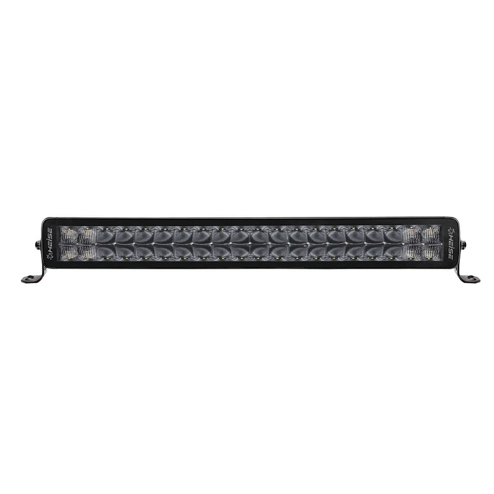 Heise LED light bar for off-road truck or SUV, rugged black housing with clear lens