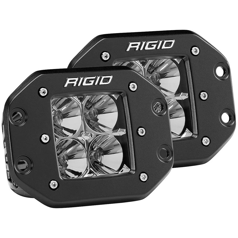 Rigid LED off-road lights for truck and SUV auxiliary lighting, durable black housing with clear lens