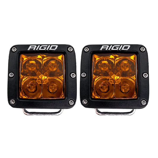 Rigid amber LED off-road lights for vehicle illumination and styling