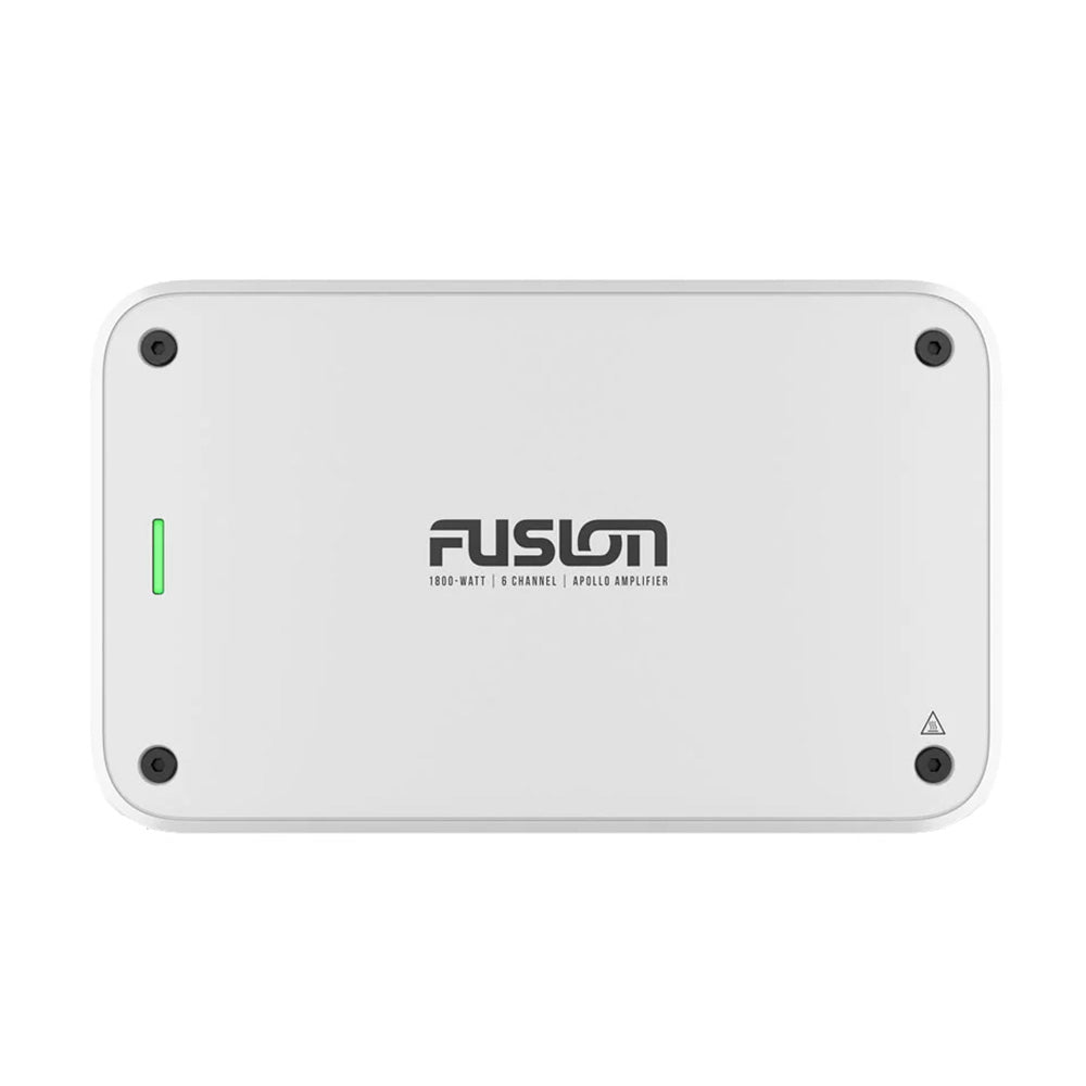 Fusion 1800-watt 6-channel Apollo amplifier with green power indicator light