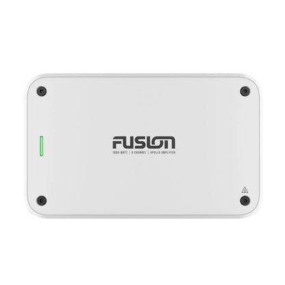 Fusion 1800-watt 6-channel Apollo amplifier with green power indicator light