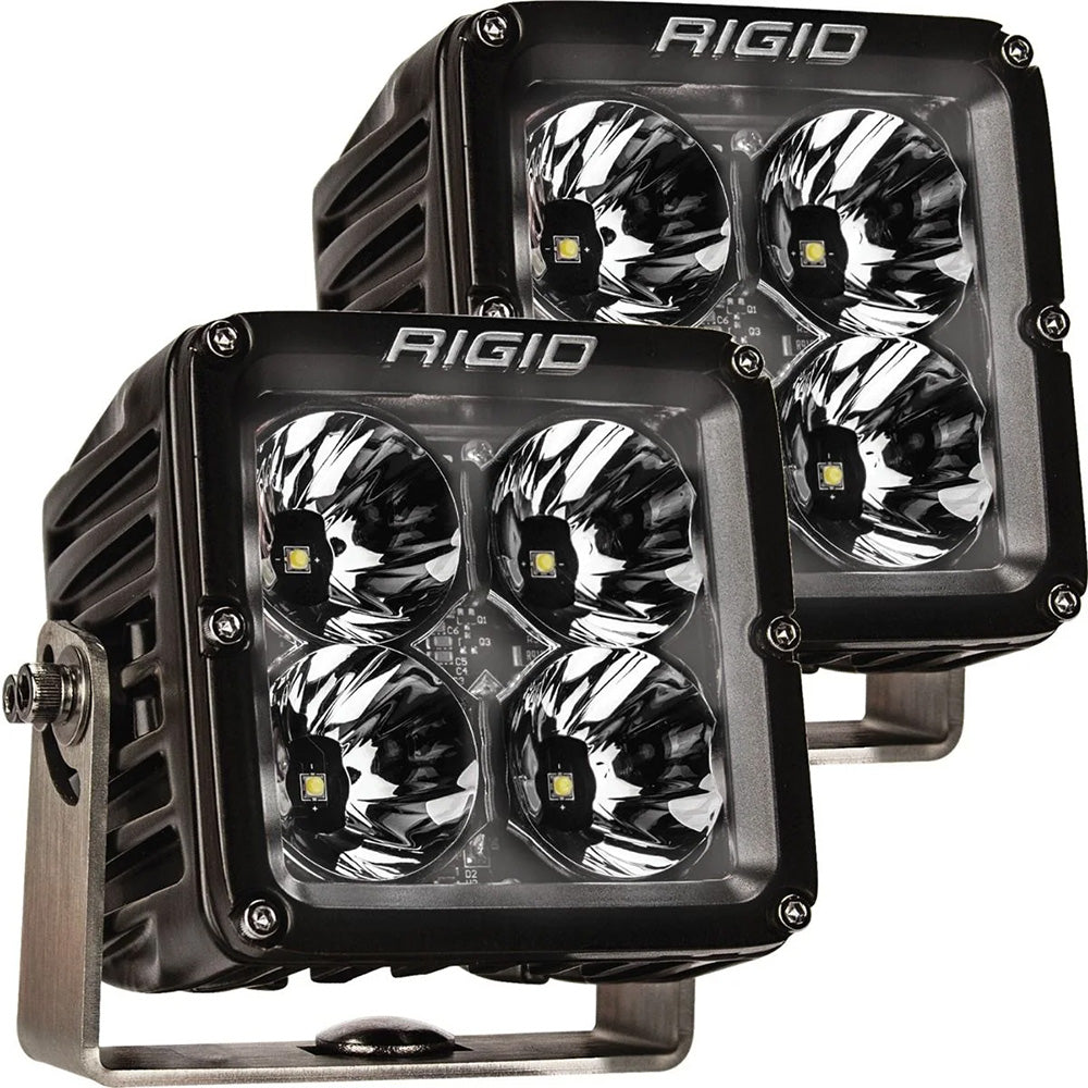 Rigid LED off-road lights with quad lens design for vehicle illumination
