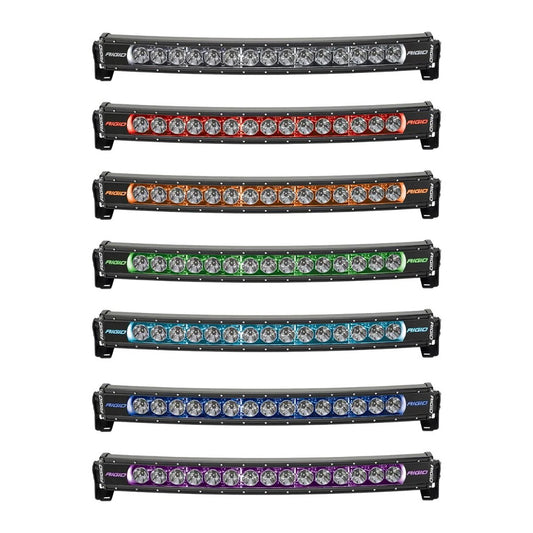Rigid LED light bars in multiple colors for off-road and auto lighting upgrades