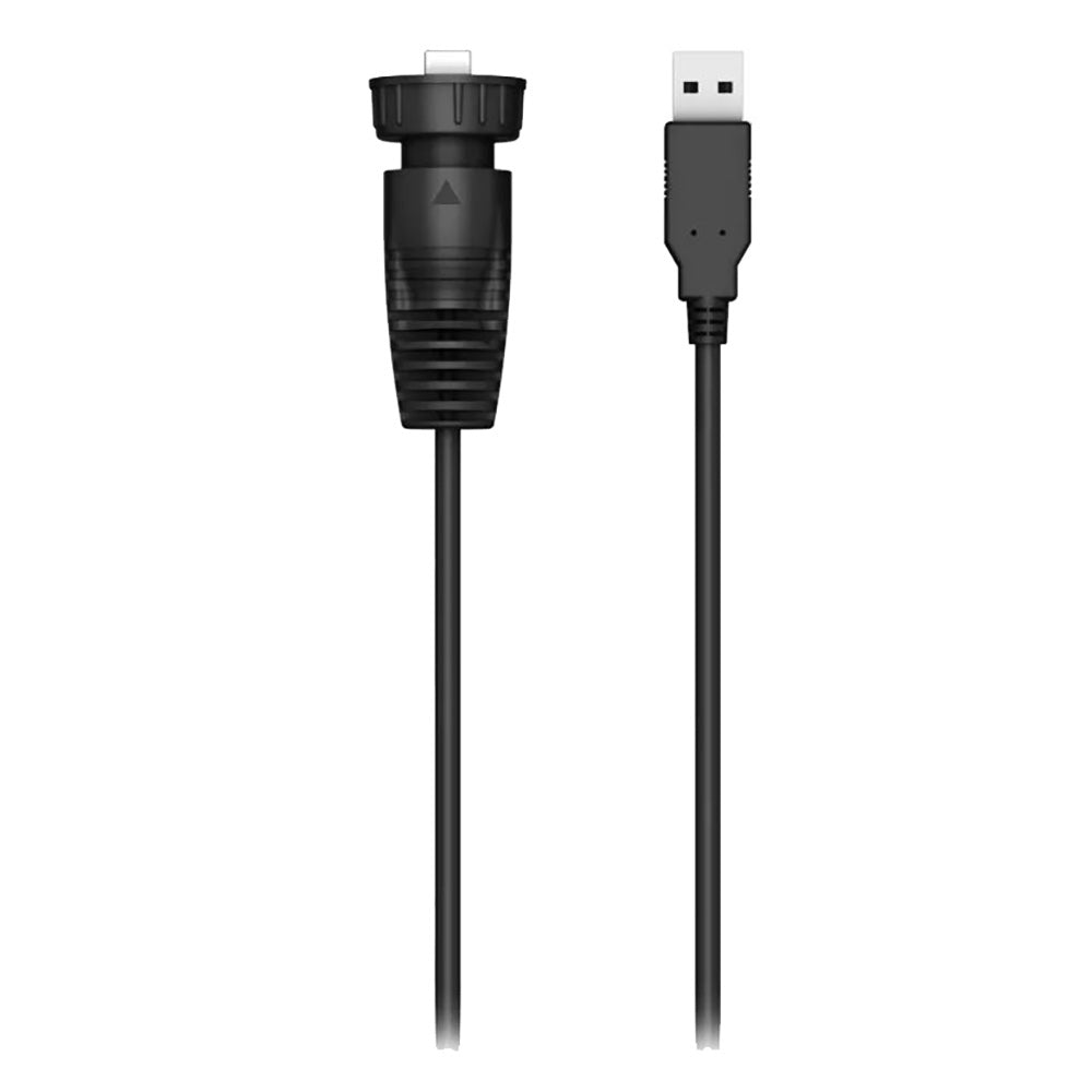 Black USB to Lightning cable for iPhone charging and data sync, compatible with car audio systems