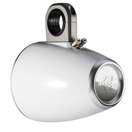 Kicker marine speaker with stainless steel mount and waterproof design for boat audio systems