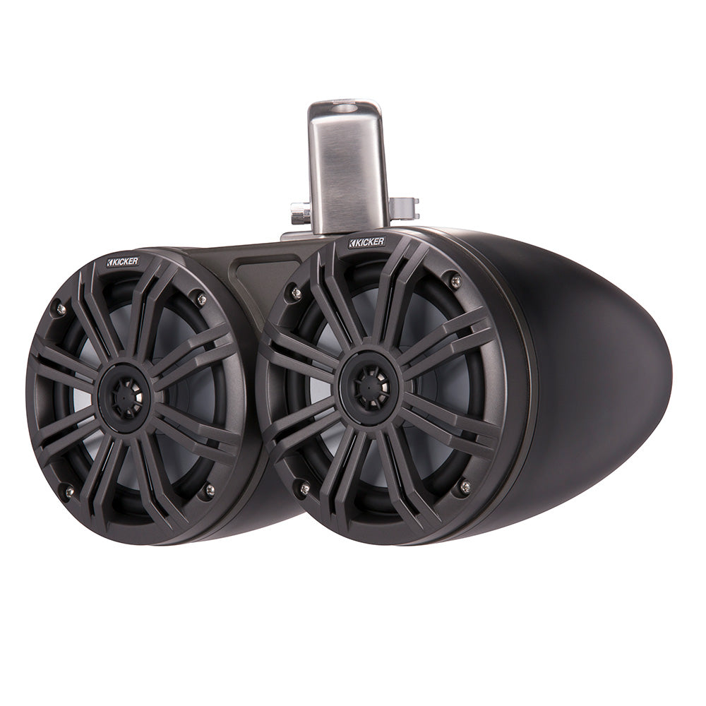 Kicker marine speakers with rugged design for boat audio systems