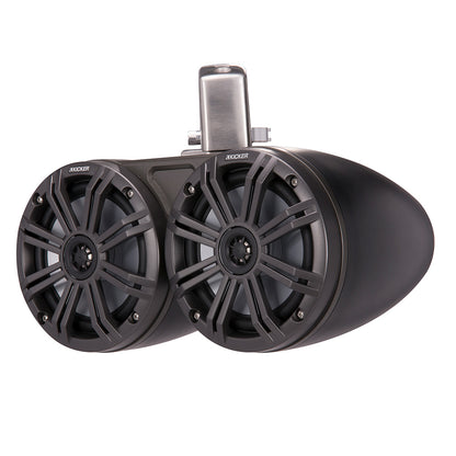 Kicker marine speakers with rugged design for boat audio systems