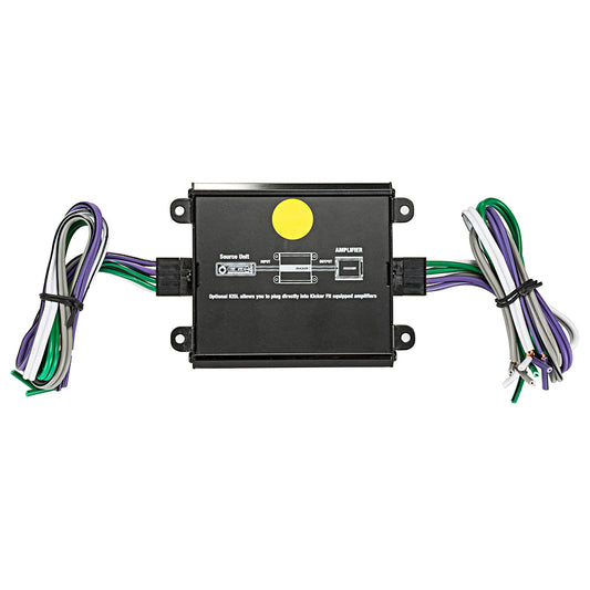 Kicker Fit amplifier wiring harness with color-coded cables for car audio installation