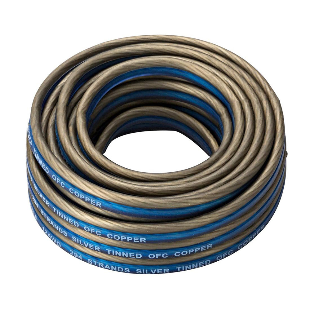 Coiled 12AWG silver tinned OFC copper speaker wire for car audio installation