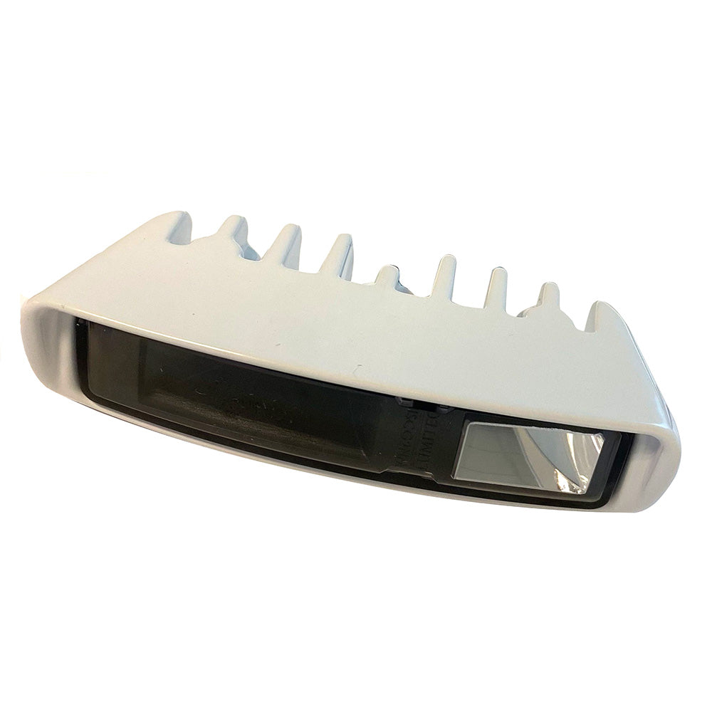 White LED daytime running light with integrated turn signal for automotive use