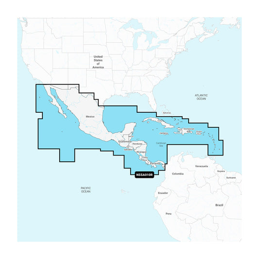 NSSA010R coverage map highlighting Mexico, Central America, Caribbean, and parts of South America