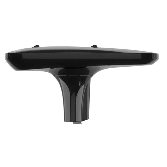 Black car roof antenna with sleek design for auto audio and signal reception