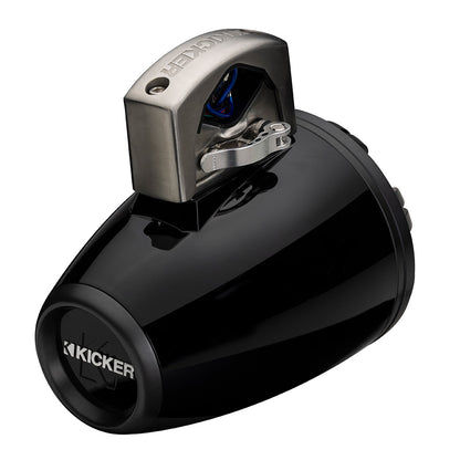Kicker marine speaker with stainless steel mount, waterproof design for boat audio systems