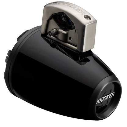 Kicker marine speaker with stainless steel mount, waterproof design for boat audio systems