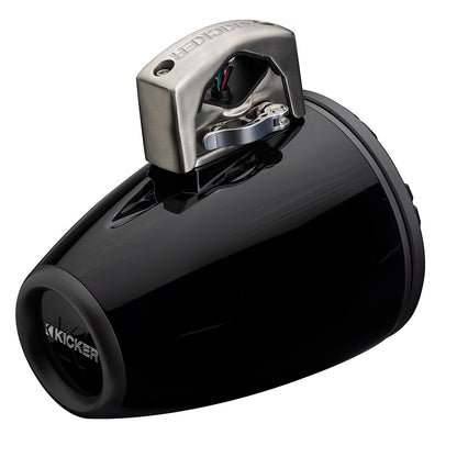 Kicker marine speaker with stainless steel mount, waterproof design for boat audio systems