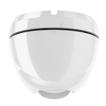White dome security camera with sleek design for home or business surveillance