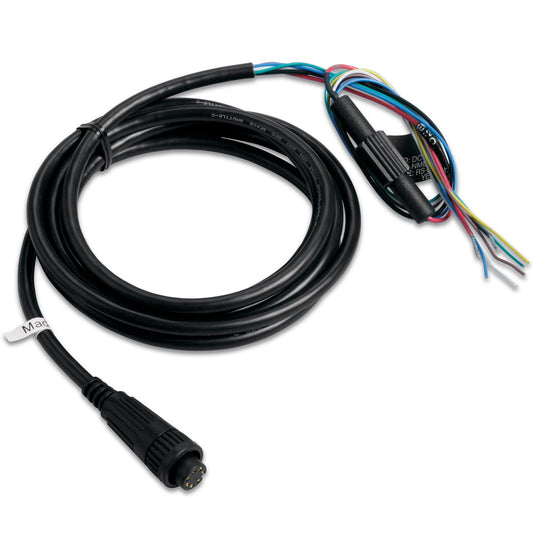 Black multi-wire audio cable with connectors for car stereo installation, color-coded wires