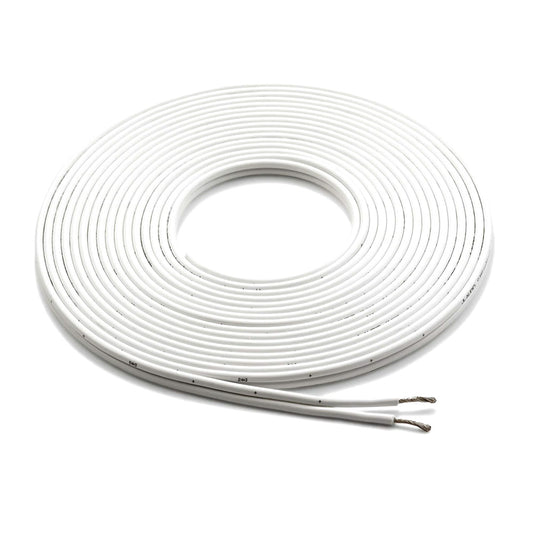 White JL Audio speaker wire coiled, high-quality audio installation cable for car or home audio systems