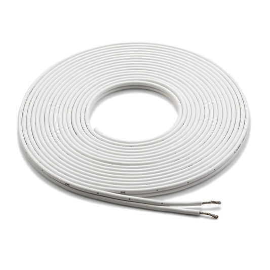 White JL Audio speaker wire coil for car audio installation, high-quality audio cable with exposed conductors