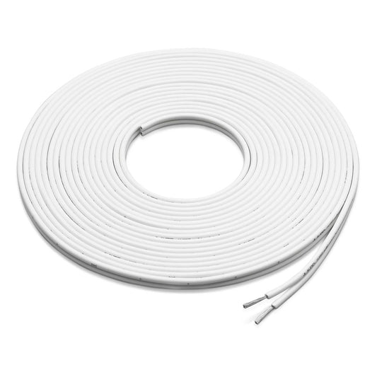 White JL Audio speaker wire coiled for car audio installation
