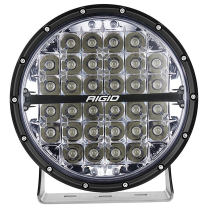 Rigid Industries LED light bar for off-road vehicles, rugged design with clear lens and mounting bracket