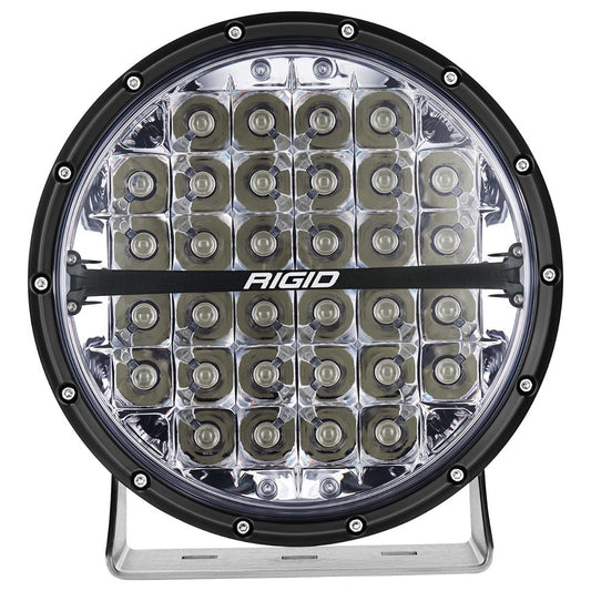 Rigid Industries LED light bar for off-road vehicles, rugged design with clear lens and mounting bracket