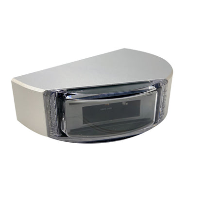 Modern LED marine navigation light with clear lens and silver housing for boat safety and visibility