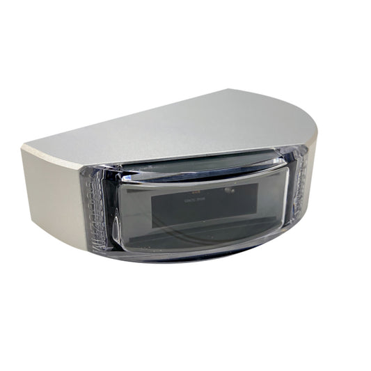 Modern LED marine navigation light with clear lens and silver housing for boat safety and visibility
