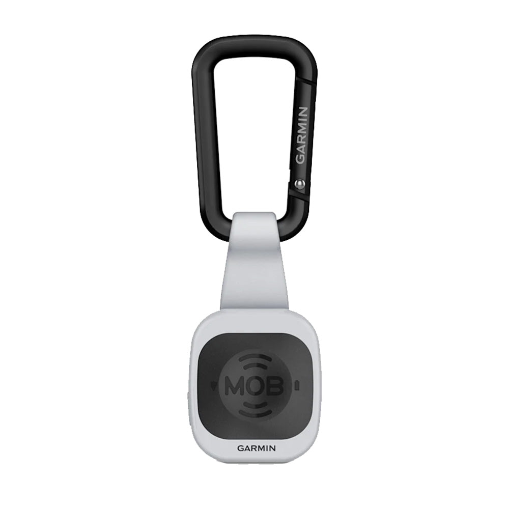 Garmin MOB personal safety device with carabiner clip for boating and outdoor use