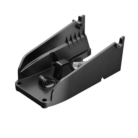 Black car audio mounting bracket for JL Audio or Alpine systems, precision-engineered for secure installation