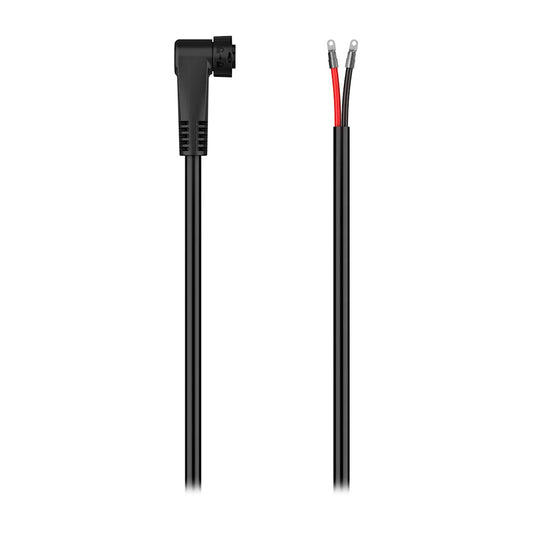 Black right-angle audio cable with red and black wires, ideal for car audio installation