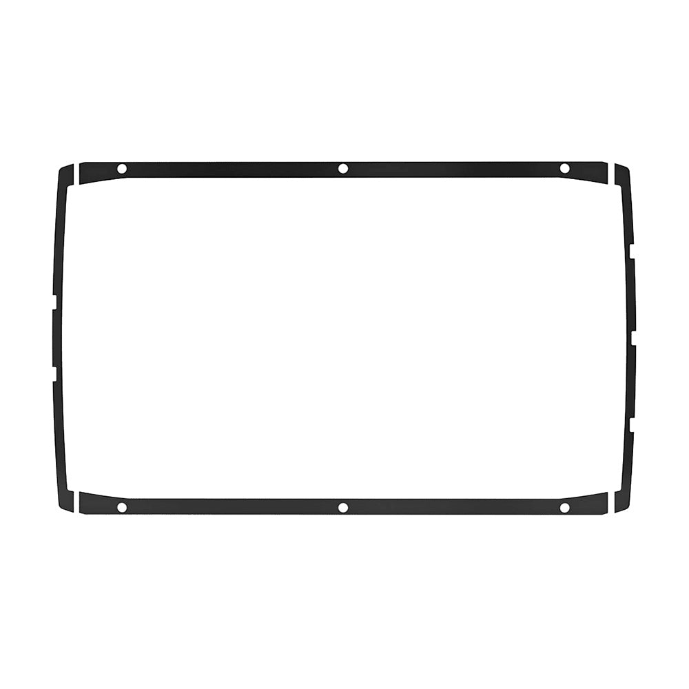 Black car audio speaker adapter frame for custom stereo installation