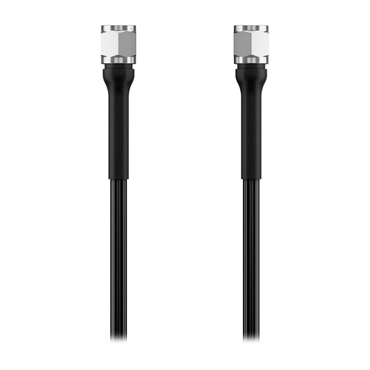 Black coaxial cables with silver connectors for car audio or antenna installation